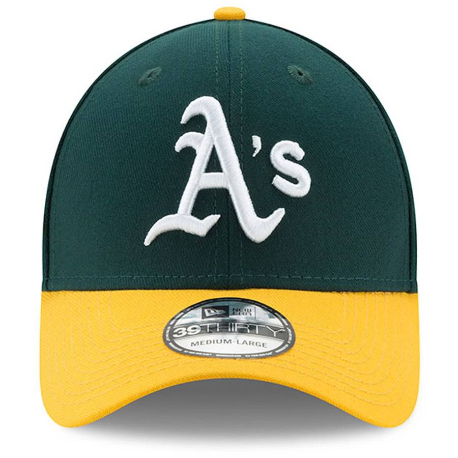 Men s Oakland Athletics New Era Green Yellow MLB Team Classic 39THIRTY Flex Hat Official Team Hat Sports Fan Cap Official NFL Team Hat Football Fan