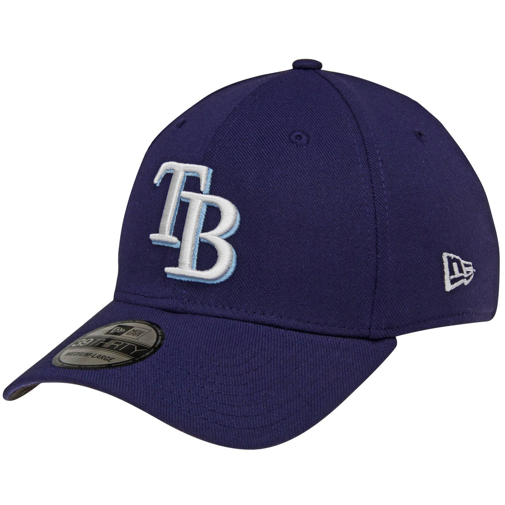 Men s Tampa Bay Rays New Era Navy MLB Team Classic 39THIRTY Flex Hat Official Team Hat Sports Fan Cap Official NFL Team Hat Football Fan Cap