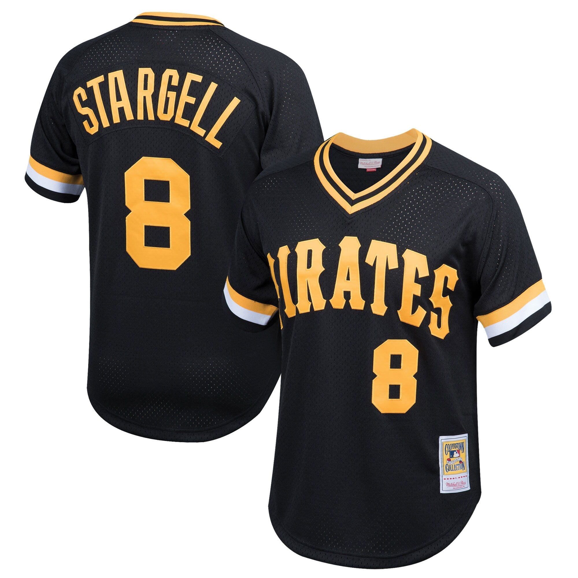 Youth Pittsburgh Pirates Willie Stargell And Ness Black Cooperstown Collection Mesh Batting Practice Jersey Official Team Jersey Sports Fan Apparel