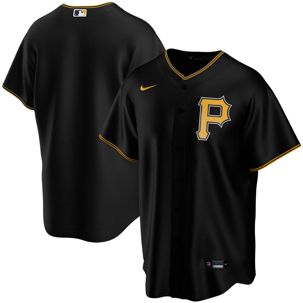 Men s Pittsburgh Pirates Nike Black Alternate Replica Team Jersey Official Team Jersey Sports Fan Apparel Official NFL Team Jersey Football Fan