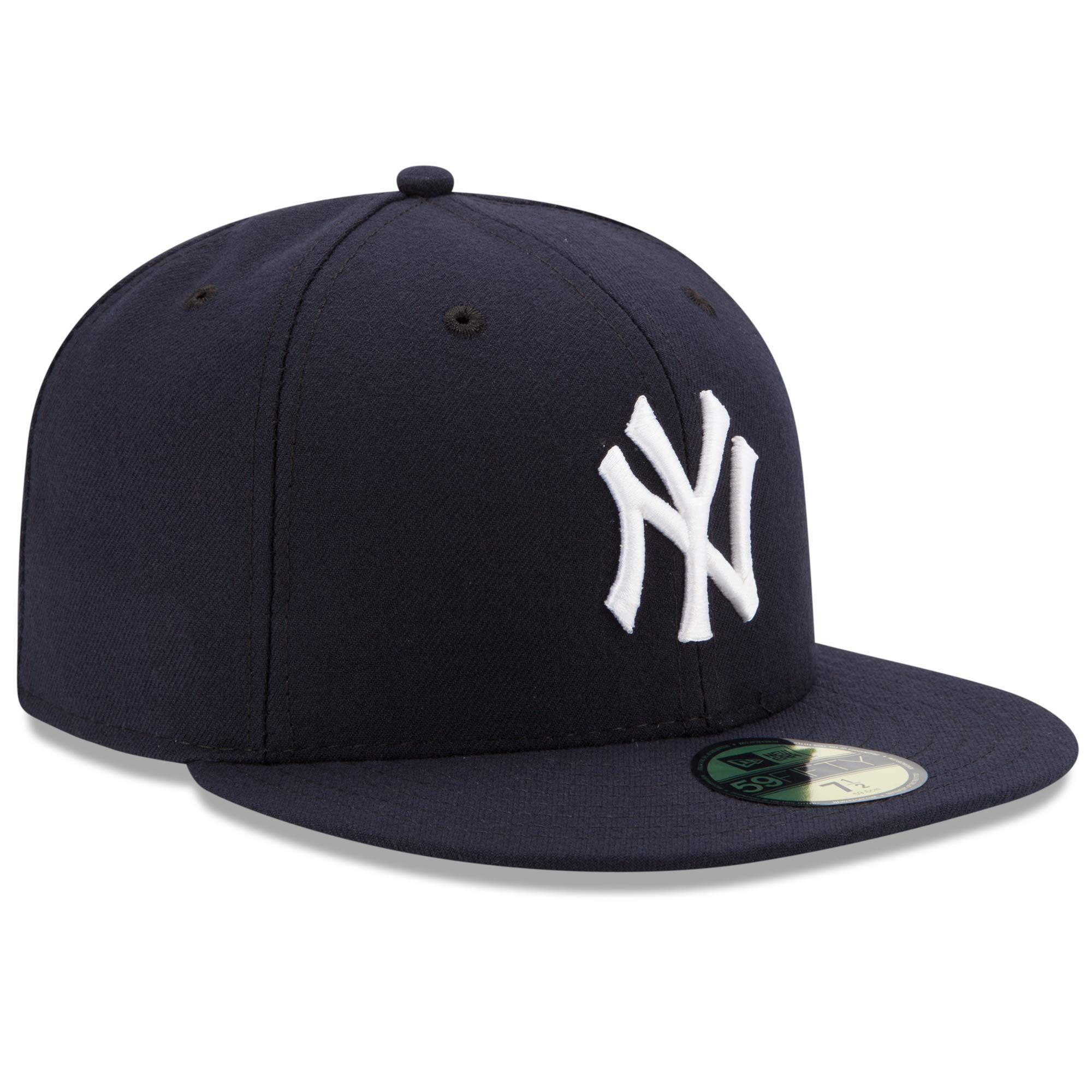 Men s New York Yankees New Era Navy Game Authentic Collection On-Field 59FIFTY Fitted Hat Official Team Hat Sports Fan Cap Official NFL Team Hat
