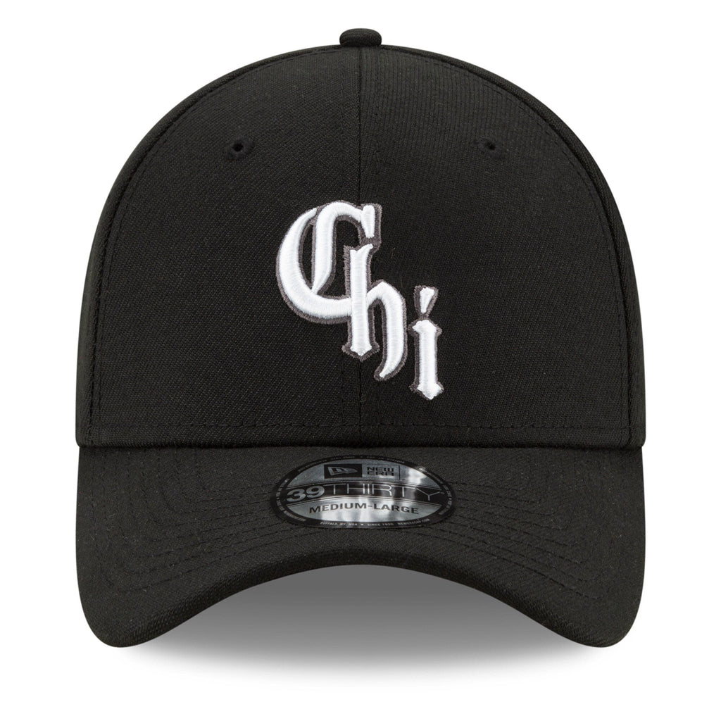 Men s Chicago White Sox New Era Black City Connect 39THIRTY Flex Hat Official Team Hat Sports Fan Cap Official NFL Team Hat Football Fan Cap