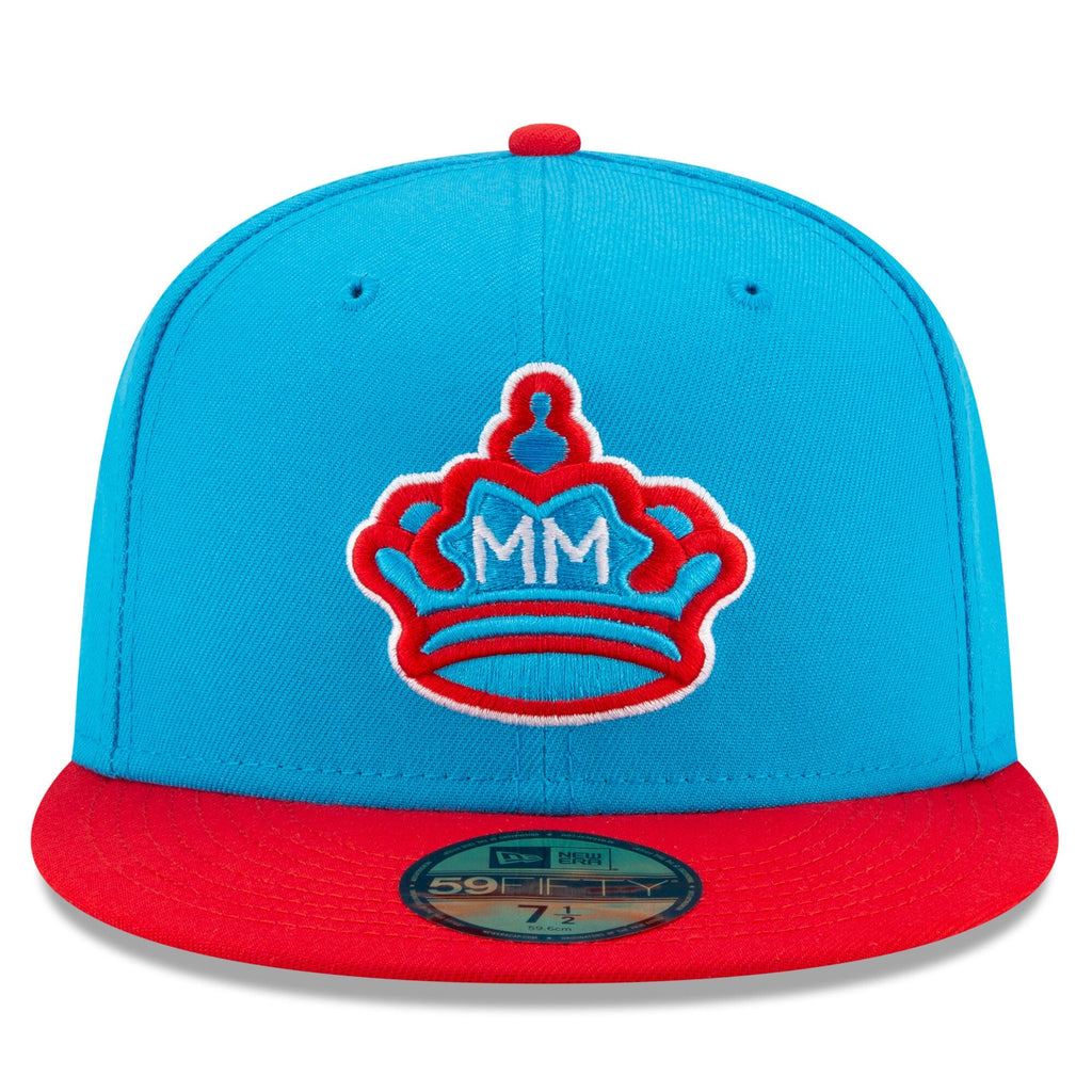 Men s Miami Marlins New Era Blue Red 2021 City Connect 59FIFTY Fitted Hat Official Team Hat Sports Fan Cap Official NFL Team Hat Football Fan Cap