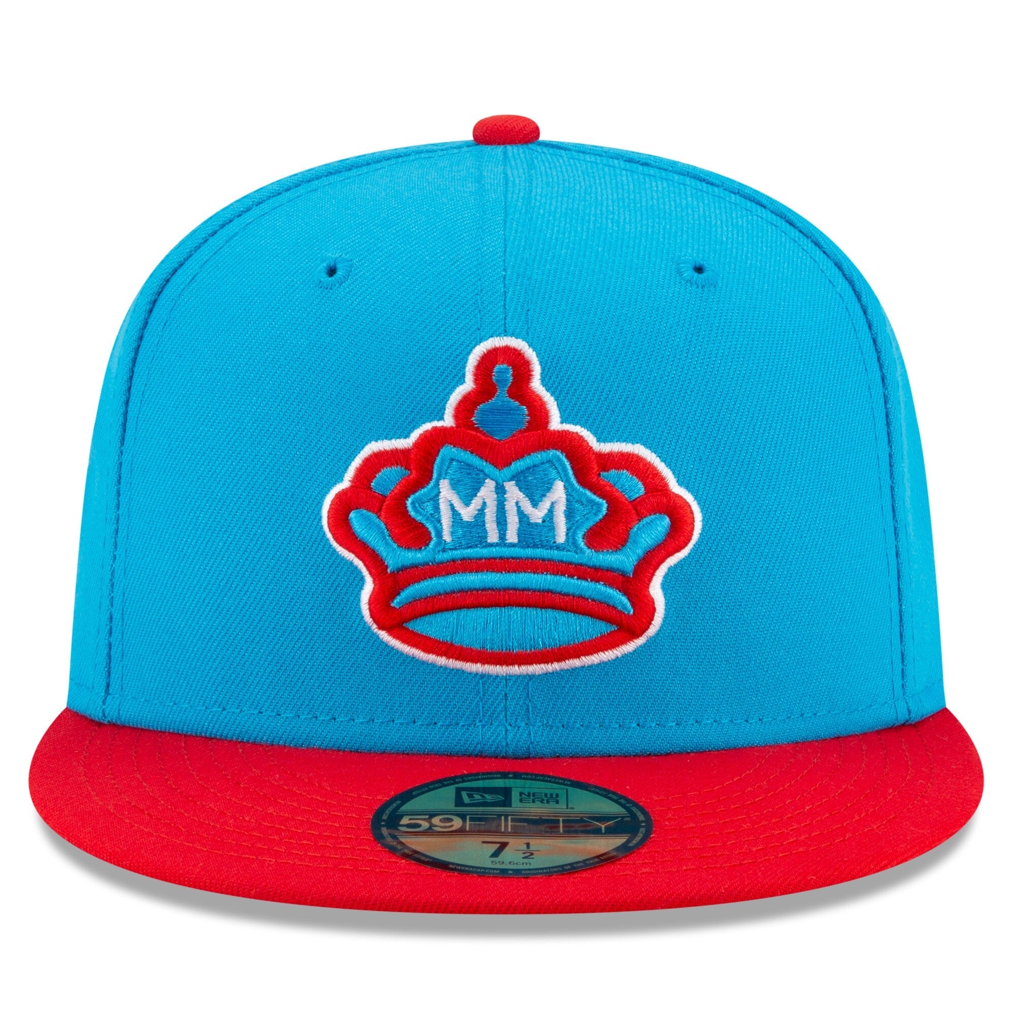 Men s Miami Marlins New Era Blue Red 2021 City Connect 59FIFTY Fitted Hat Official Team Hat Sports Fan Cap Official NFL Team Hat Football Fan Cap