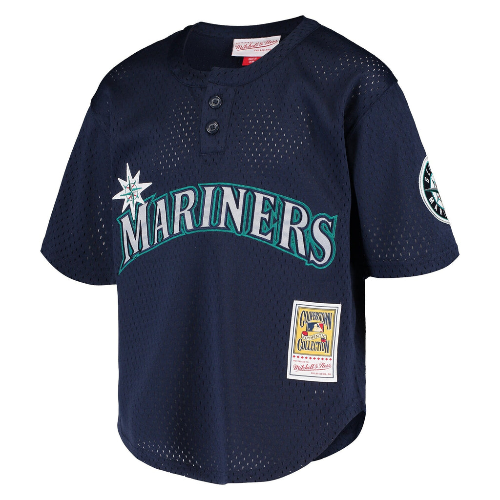 Youth Seattle Mariners Ken Griffey Jr Mitchell And Ness Navy Cooperstown Collection Mesh Batting Practice Jersey Official Team Jersey Sports Fan