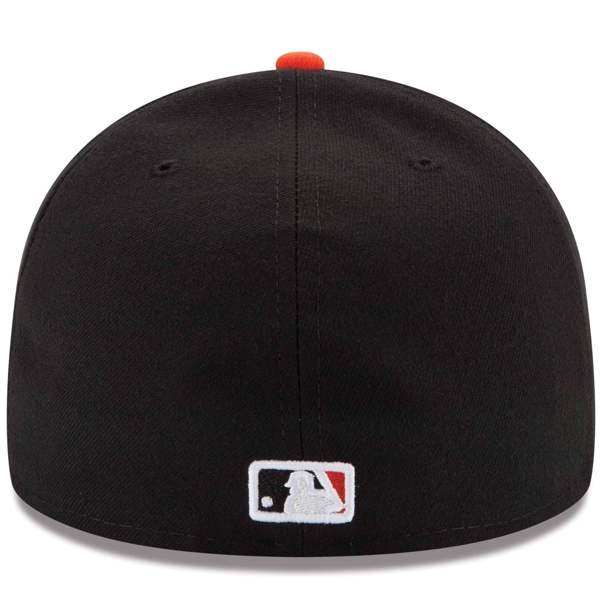 Men s Baltimore Orioles New Era Black Orange Alternate Authentic Collection On Field 59FIFTY Performance Fitted Hat Official Team Hat Sports Fan Cap