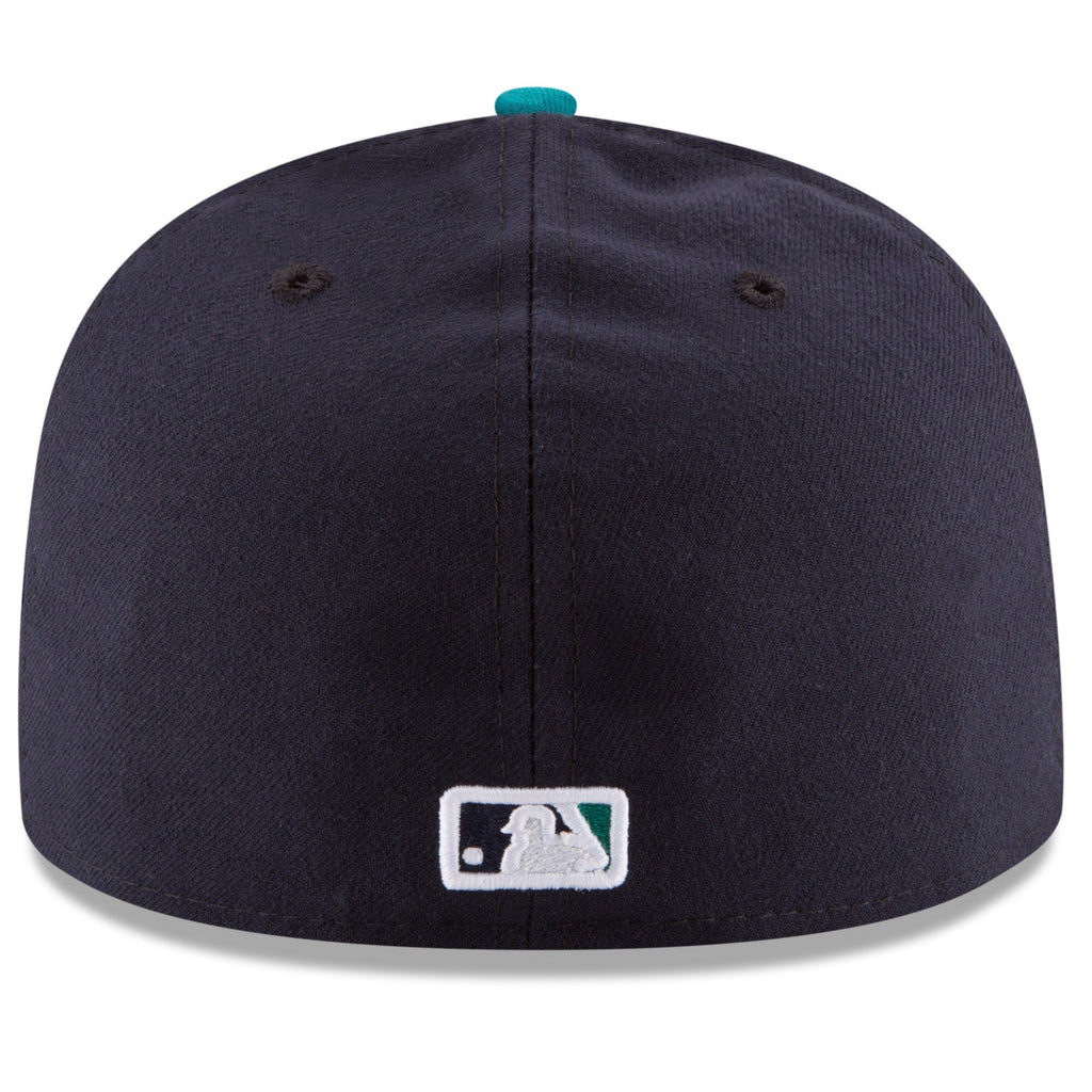 Men s Seattle Mariners New Era Navy Aqua Alternate Authentic Collection On Field 59FIFTY Fitted Hat Official Team Hat Sports Fan Cap Official NFL