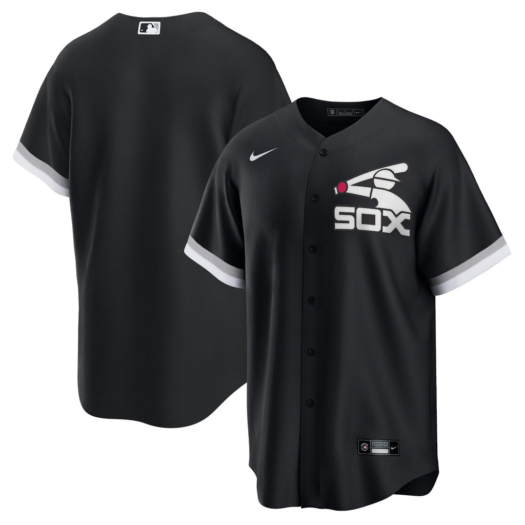 Men s Chicago White Sox Nike Batterman Replica Team Jersey - Black Official Team Jersey Sports Fan Apparel Official NFL Team Jersey Football Fan