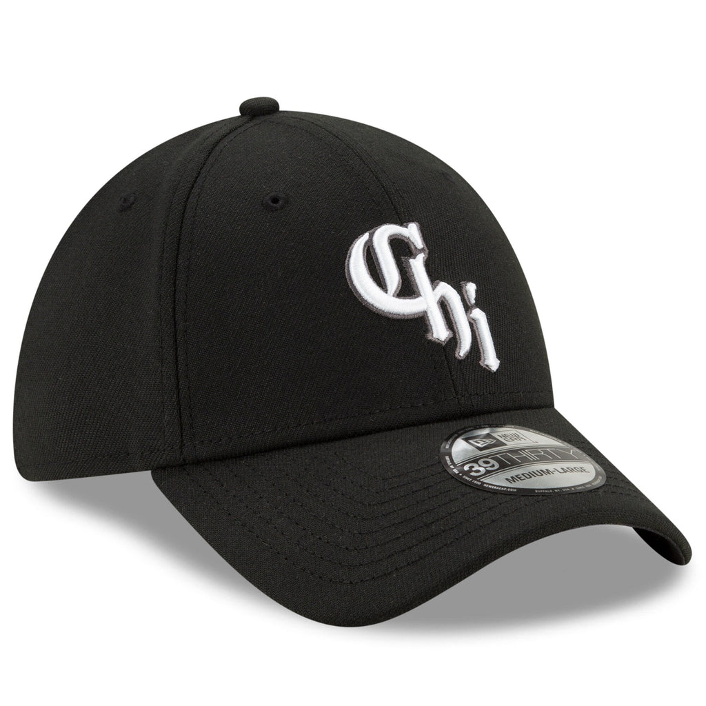 Men s Chicago White Sox New Era Black City Connect 39THIRTY Flex Hat Official Team Hat Sports Fan Cap Official NFL Team Hat Football Fan Cap