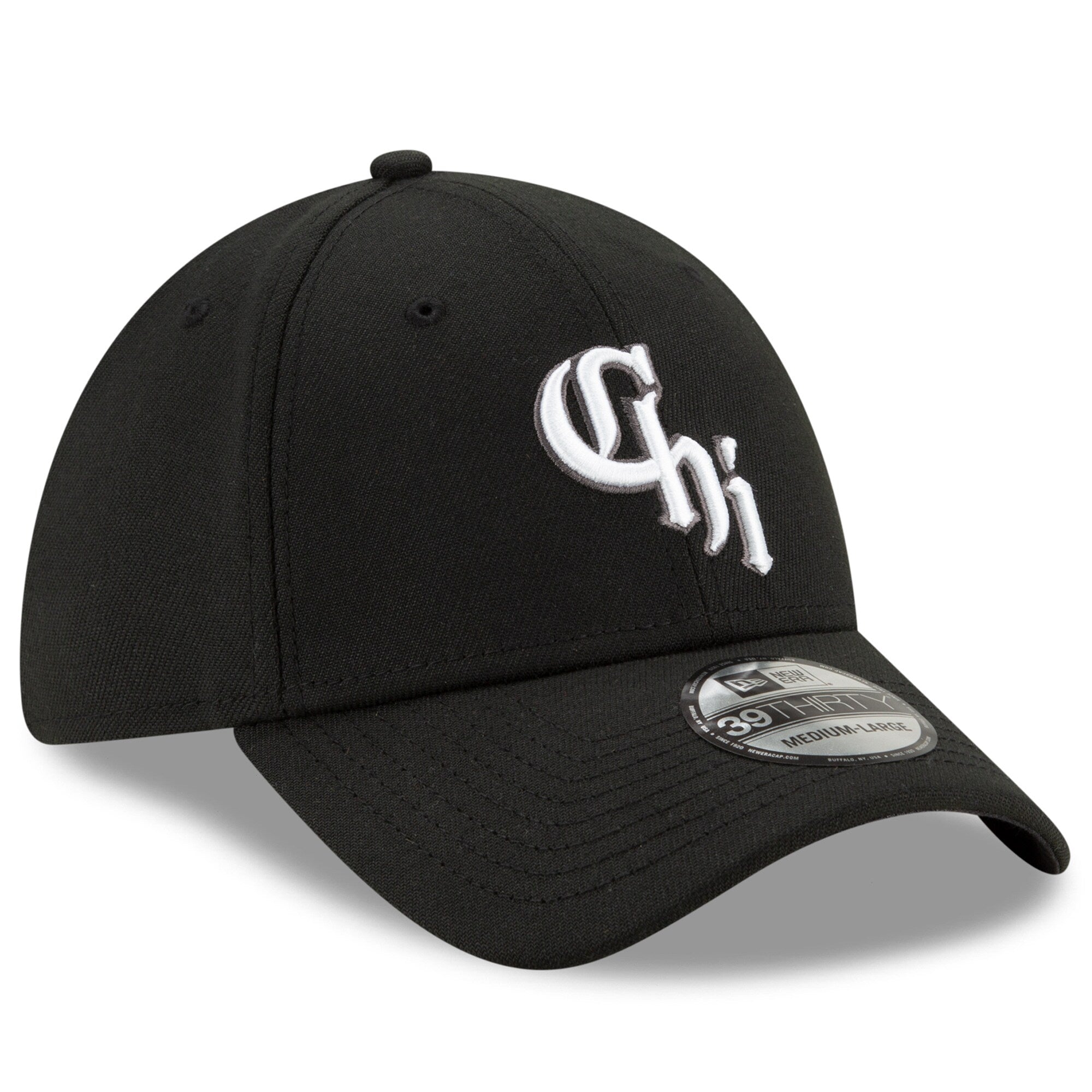 Men s Chicago White Sox New Era Black City Connect 39THIRTY Flex Hat Official Team Hat Sports Fan Cap Official NFL Team Hat Football Fan Cap