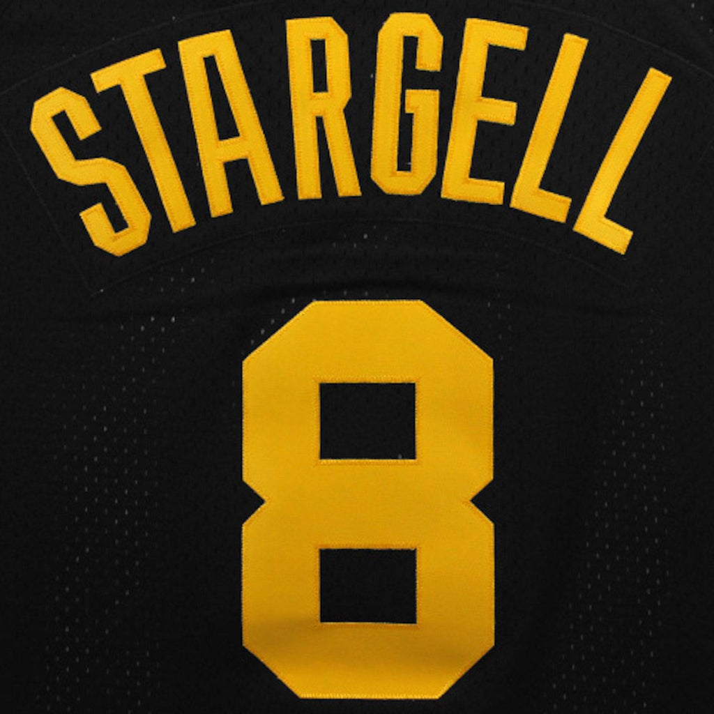 Men s Pittsburgh Pirates Willie Stargell Mitchell And Ness Black 1982 Authentic Cooperstown Collection Mesh Batting Practice Jersey Official Team