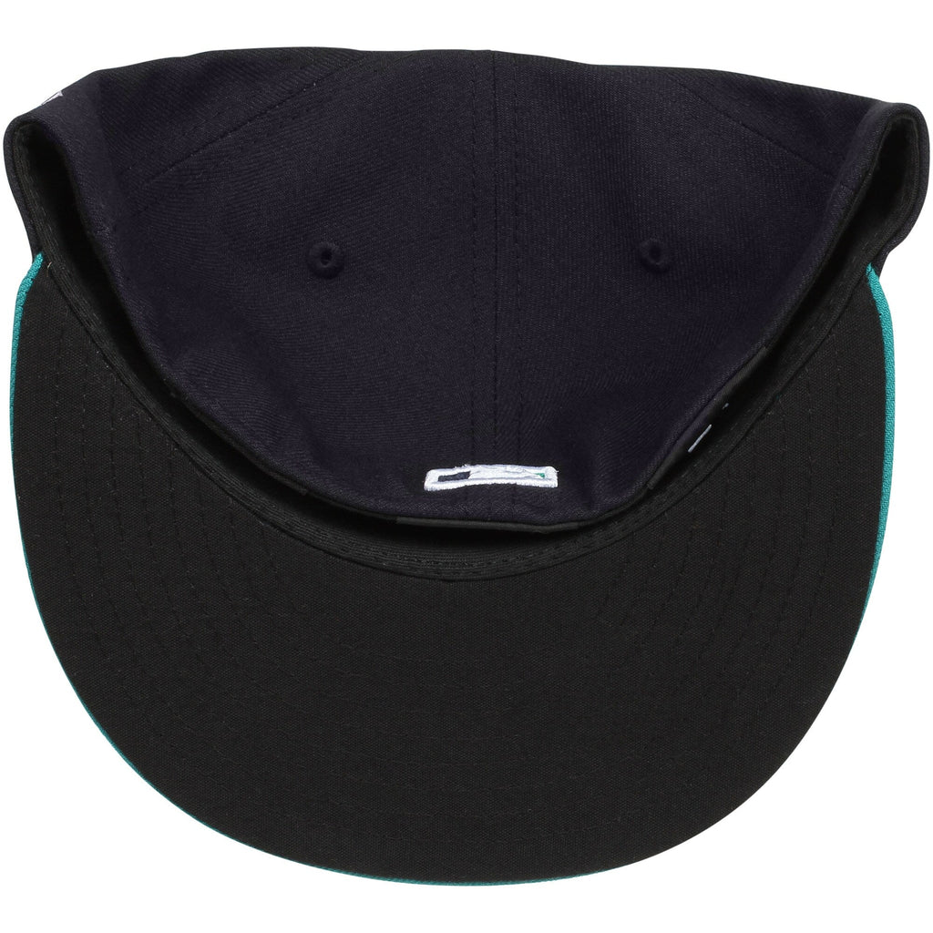 Men s Seattle Mariners New Era Navy Aqua Alternate Authentic Collection On Field 59FIFTY Fitted Hat Official Team Hat Sports Fan Cap Official NFL