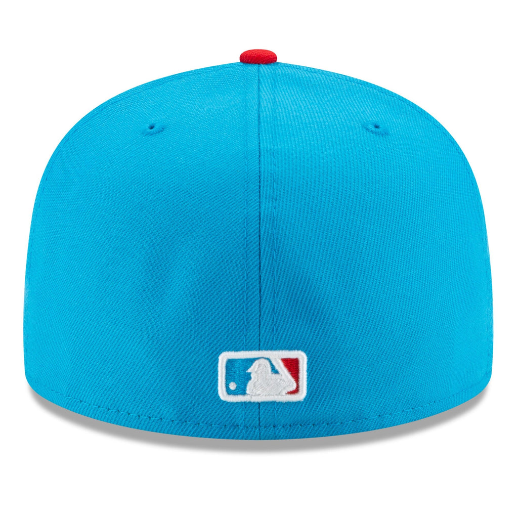 Men s Miami Marlins New Era Blue Red 2021 City Connect 59FIFTY Fitted Hat Official Team Hat Sports Fan Cap Official NFL Team Hat Football Fan Cap