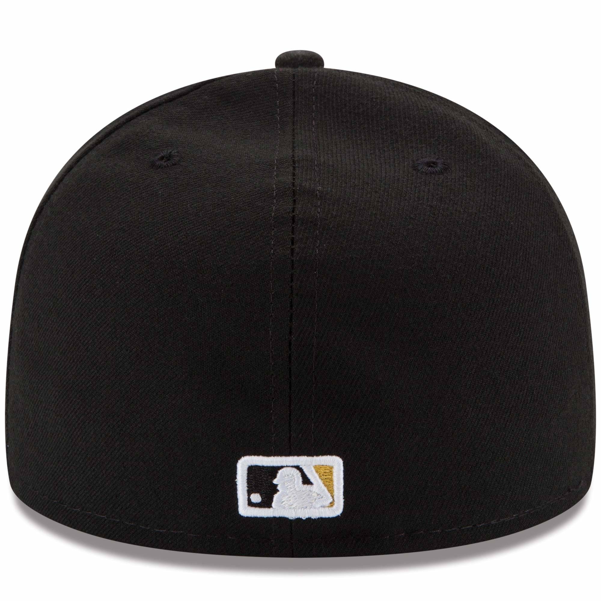 Men s Pittsburgh Pirates New Era Black Game Authentic Collection On-Field 59FIFTY Fitted Hat Official Team Hat Sports Fan Cap Official NFL Team Hat