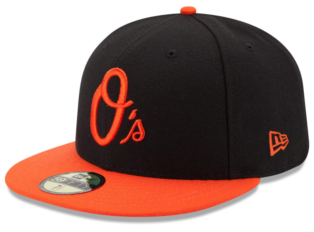 Men s Baltimore Orioles New Era Black Orange Alternate Authentic Collection On Field 59FIFTY Performance Fitted Hat Official Team Hat Sports Fan Cap