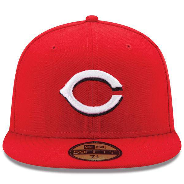 Men s Cincinnati Reds New Era Red Home Authentic Collection On-Field 59FIFTY Fitted Hat Official Team Hat Sports Fan Cap Official NFL Team Hat