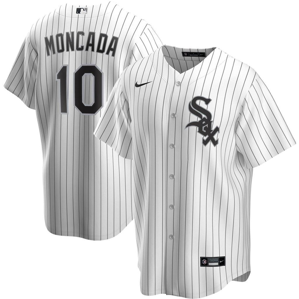 NIKE Men s Yoan Moncada Chicago White Sox White Home Replica Jersey Official Team Jersey Sports Fan Apparel Official NFL Team Jersey Football Fan