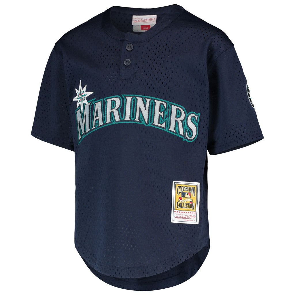Ichiro Suzuki Seattle Mariners Mitchell And Ness Youth Cooperstown Collection Mesh Batting Practice Jersey - Navy Official Team Jersey Sports Fan
