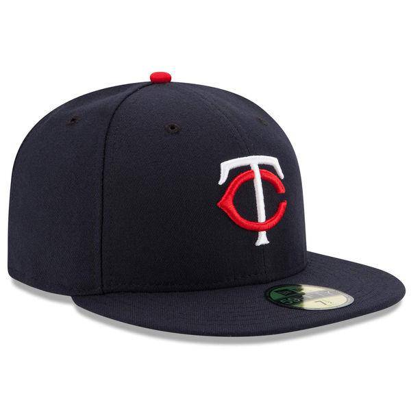 MLB Minnesota Twins Home AC On Field 59Fifty Fitted Cap Official Team Hat Sports Fan Cap Official NFL Team Hat Football Fan Cap