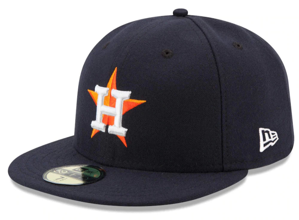 Men s Houston Astros New Era Navy Home Authentic Collection On Field 59FIFTY Fitted Hat Official Team Hat Sports Fan Cap Official NFL Team Hat