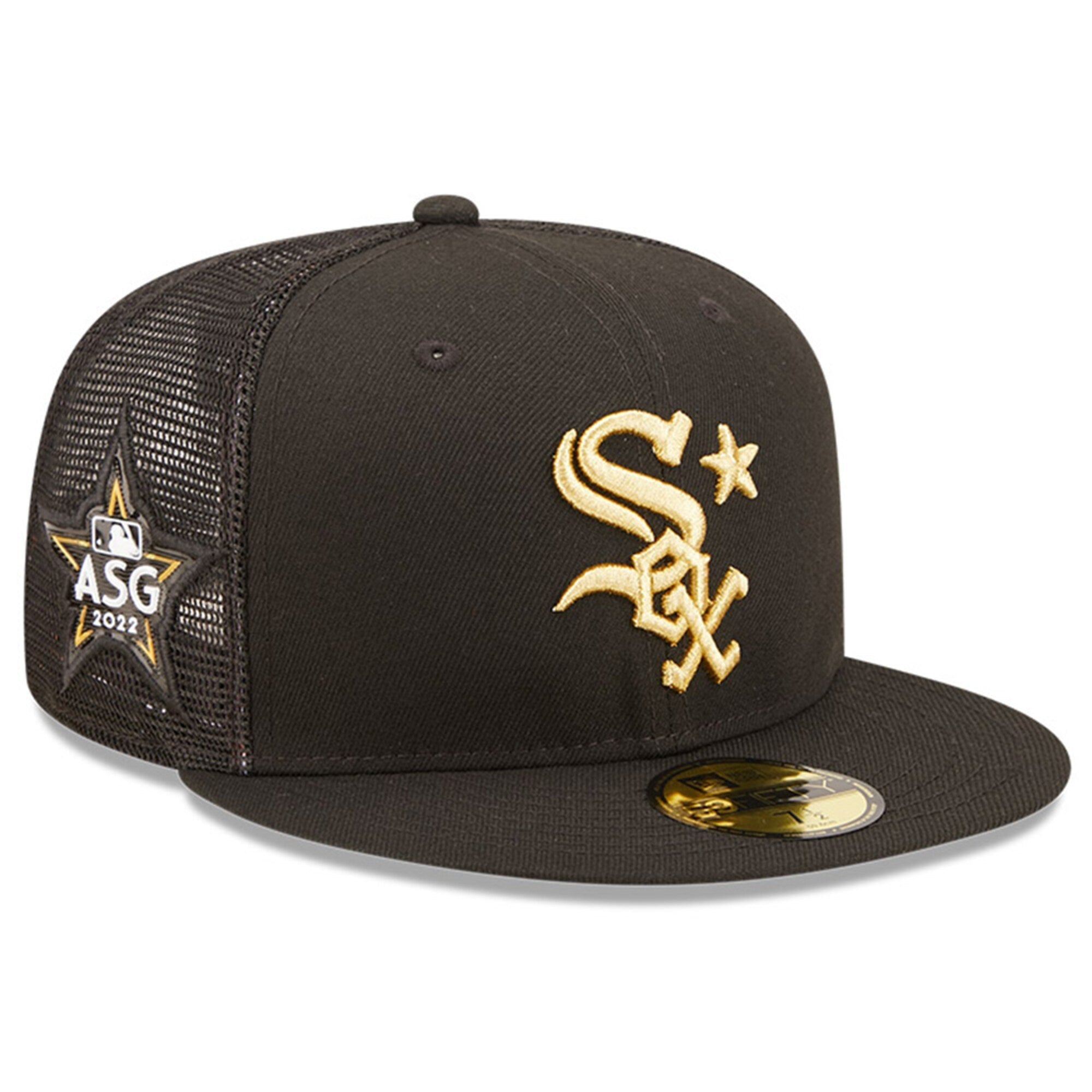 Men s Chicago White Sox New Era Black 2022 MLB All-Star Game On-Field 59FIFTY Fitted Hat Official Team Hat Sports Fan Cap Official NFL Team Hat