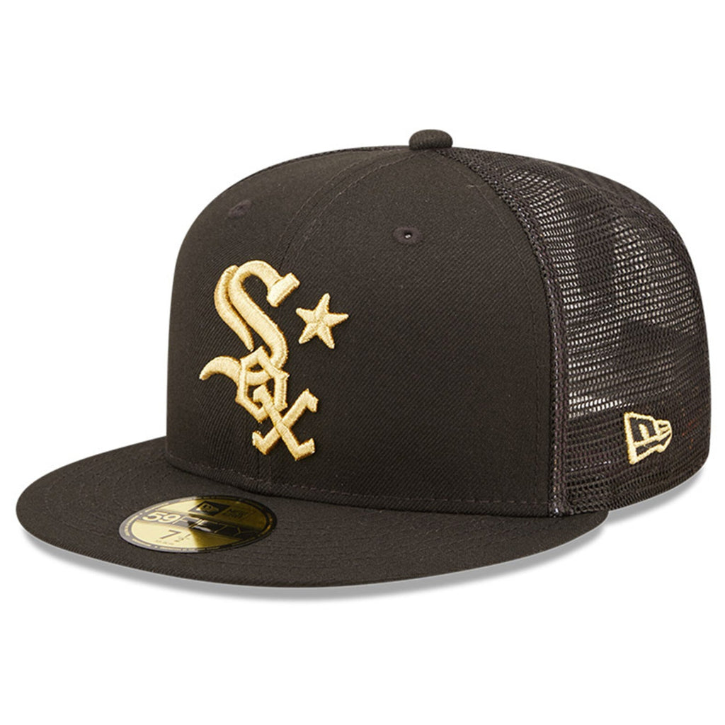 Men s Chicago White Sox New Era Black 2022 MLB All-Star Game On-Field 59FIFTY Fitted Hat Official Team Hat Sports Fan Cap Official NFL Team Hat