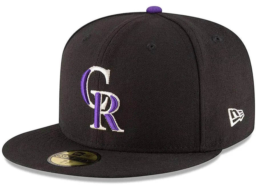 New Era MLB Colorado Rockies Game Authentic Collection On Field 59Fifty Fitted Hat Official Team Hat Sports Fan Cap Official NFL Team Hat Football