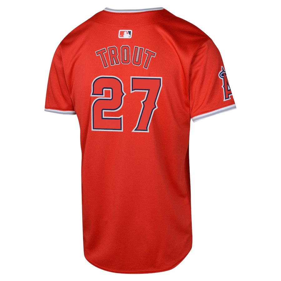 NIKE Youth Mike Trout Los Angeles Angels Red Alternate Limited Jersey Official Team Jersey Sports Fan Apparel Official NFL Team Jersey Football Fan